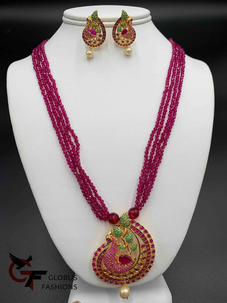 Kundan Polki Pink Beads Necklace Set, Gold Kundan Jadau Jewellery, Indian  Kundan Necklace Set, Long Necklace Set - Etsy
